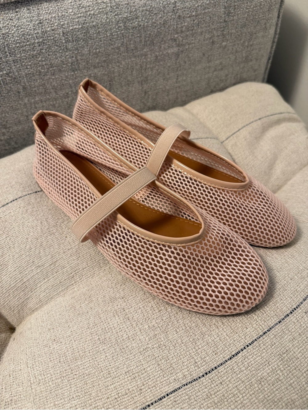 Madden Girl nude Mesh Mary Jane Flats